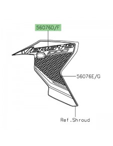 Autocollant "Versys 1000" écope de radiateur peinte Kawasaki Versys 1000 S/SE (2023-2024) |Moto Shop 35