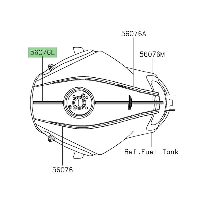 Bande avant de réservoir Kawasaki Versys 1000 SE (2022) | Moto Shop 35
