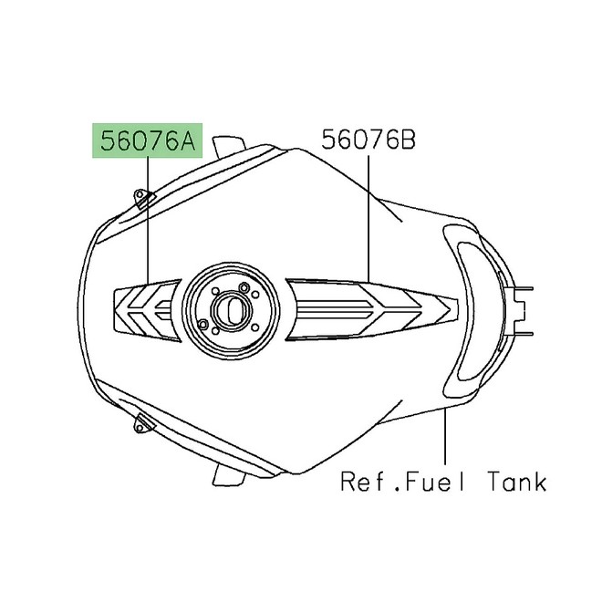 Bande avant de réservoir Kawasaki Versys 1000 (2023-2024) | Moto Shop 35