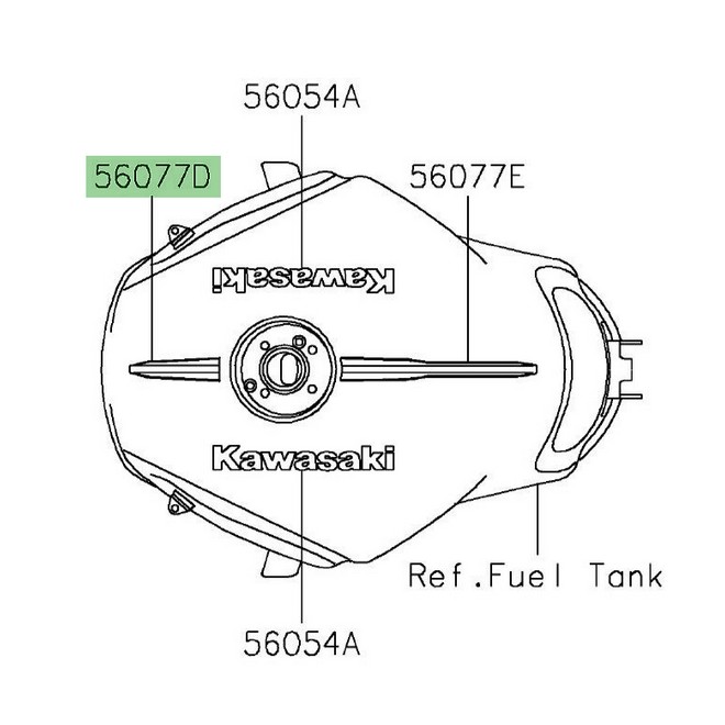 Bande avant de réservoir Kawasaki Versys 1000 S/SE (2023-2024) | Moto Shop 35