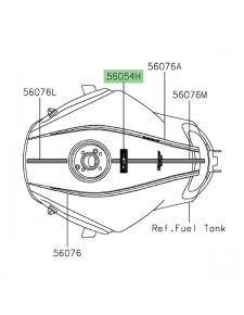 Autocollant 3D "SE" réservoir Kawasaki Versys 1000 SE (2019-2024) |Réf. 560542435