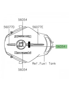 Autocollant 3D "SE" réservoir Kawasaki Versys 1000 SE (2019-2024) |Réf. 560542435