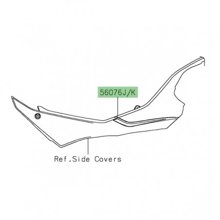 Autocollant décoratif coque arrière Kawasaki Versys 1000 (2021-2024) | Moto Shop 35