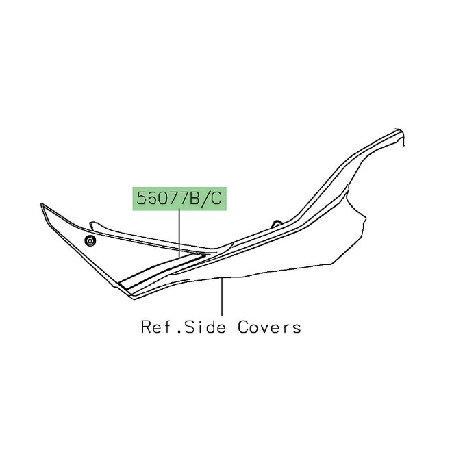 Autocollant décoratif coque arrière Kawasaki Versys 1000 (2021-2024) | Moto Shop 35