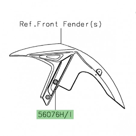 Autocollant décoratif garde-boue avant Kawasaki Versys 1000 S/SE (2023-2024) | Moto Shop 35