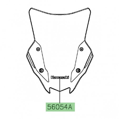 Autocollant "Kawasaki" bulle Kawasaki Ninja 1000SX (2020-2024) | Réf. 560542185