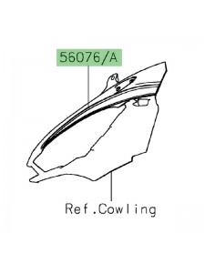 Autocollant décoratif tête de fourche Kawasaki Ninja 1000SX (2020) | Réf. 560761021 - 560761022