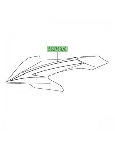 Autocollant central flanc de tête de fourche Kawasaki Ninja 1000SX (2020) | Moto Shop 35