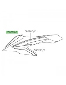 Autocollant supérieur flanc de tête de fourche Kawasaki Ninja 1000SX (2021) | Moto Shop 35