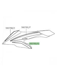 Autocollant inférieur flanc de tête de fourche Kawasaki Ninja 1000SX (2021) | Moto Shop 35