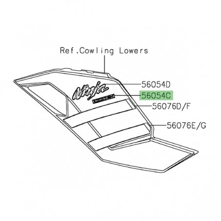 Autocollant "1000SX" flanc de carénage Kawasaki Ninja 1000SX (2020) | Moto Shop 35