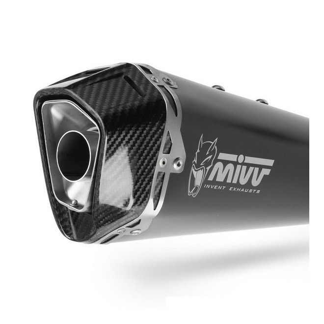 Silencieux MIVV Delta Race Inox noir Kawasaki Ninja 1000SX (2020-2024) | Réf. K.054.LDRB