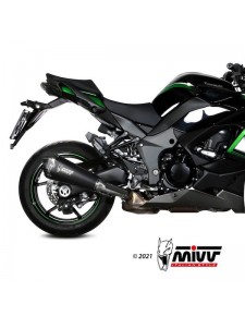 Silencieux MIVV Delta Race Inox noir Kawasaki Ninja 1000SX (2020-2024) | Réf. K.054.LDRB