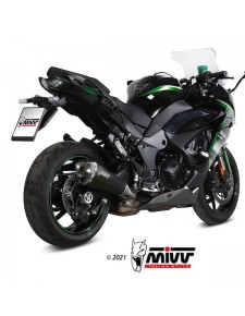 Silencieux MIVV Delta Race Inox noir Kawasaki Ninja 1000SX (2020-2024) | Réf. K.054.LDRB