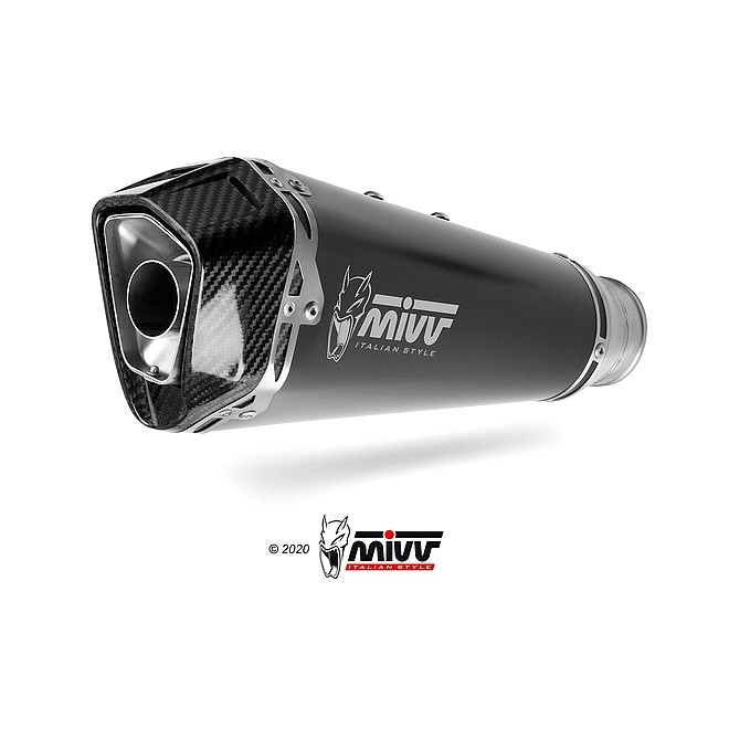 Silencieux MIVV Delta Race Inox noir Kawasaki Versys 1000 (2019-2024) | Réf. K.049.LDRB