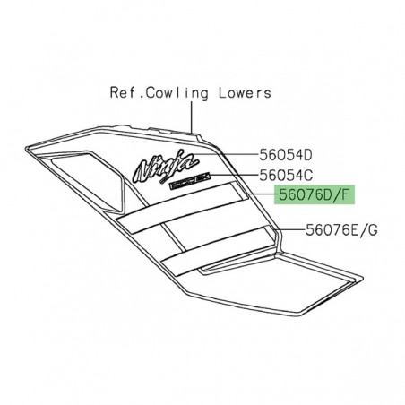 Autocollant décoratif supérieur flanc de carénage Kawasaki Ninja 1000SX (2020) | Moto Shop 35