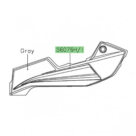 Autocollant sabot moteur Kawasaki Ninja 1000SX (2020) | Réf. 560761029 - 560761030