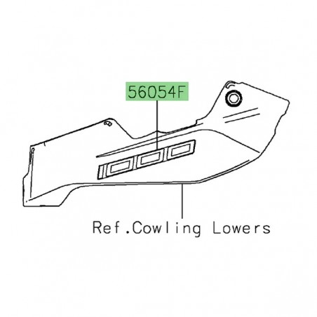 Autocollant "1000" sabot moteur Kawasaki Ninja 1000SX 40ième anniversaire (2024) | Réf. 560544103