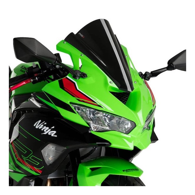Bulle Puig Z-Racing noire Kawasaki Ninja ZX-4R (RR) (2024-2025) | Réf. 21767N