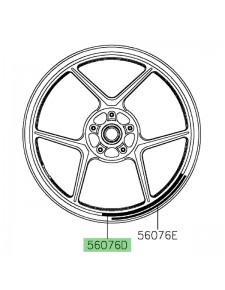 Liserè de jante "1000SX" Kawasaki Ninja 1000SX (2022-2024) | Moto Shop 35