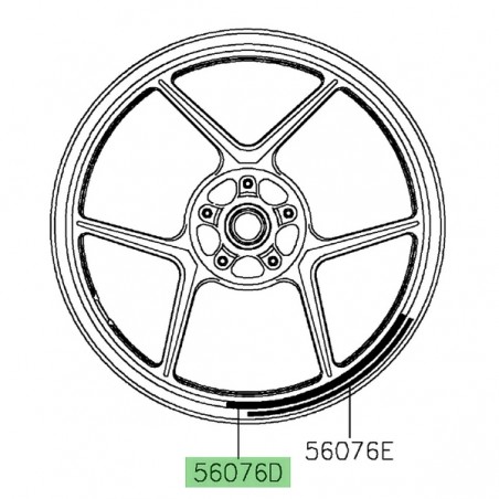 Liserè de jante "1000SX" Kawasaki Ninja 1000SX (2022-2024) | Moto Shop 35