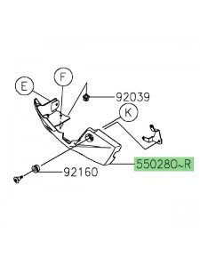 Bas de carénage gauche Kawasaki Ninja 1000SX (2020-2024) | Moto Shop 35