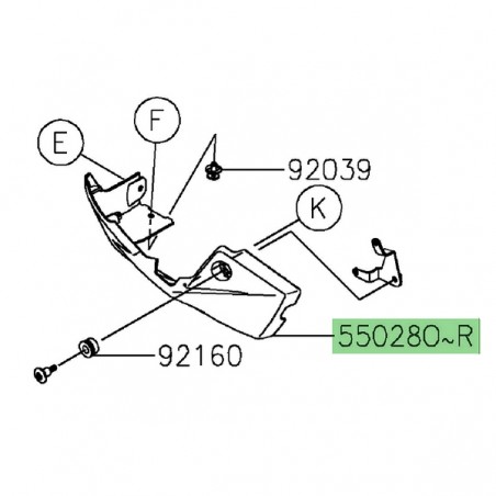 Bas de carénage gauche Kawasaki Ninja 1000SX (2020-2024) | Moto Shop 35