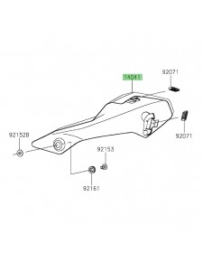 Protection thermique silencieux Kawasaki 140410570 | Moto Shop 35