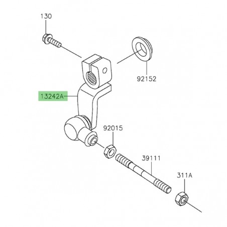 Biellette sélecteur de vitesse Kawasaki 132420161 | Moto Shop 35