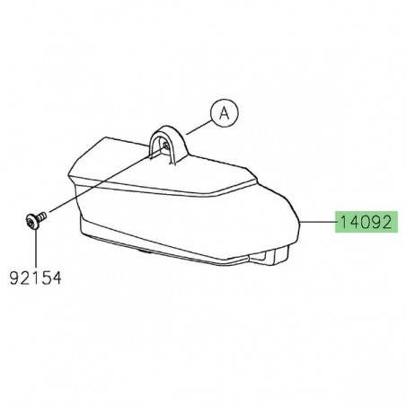 Couvre canister Kawasaki Z125 (2021-2024) | Réf. 140921152