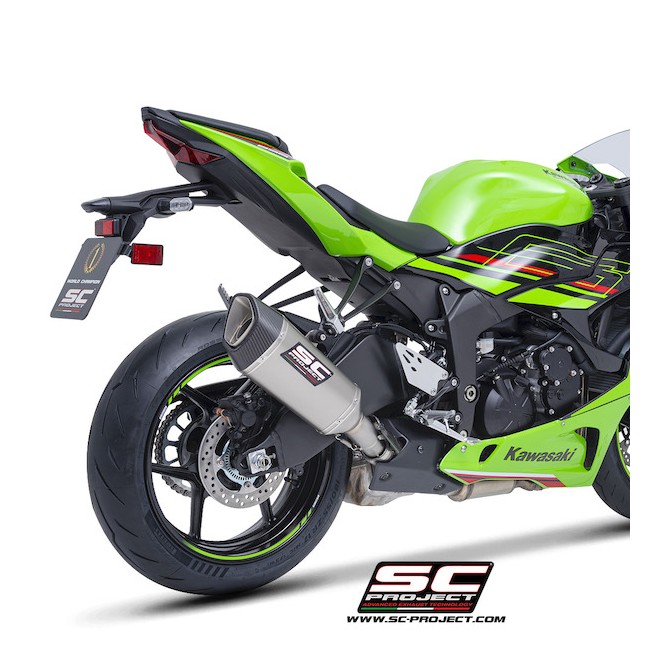 Silencieux SC Project SC1-R Titane Kawasaki Ninja ZX-6R (2024-2026) | Réf. K35B-T90T