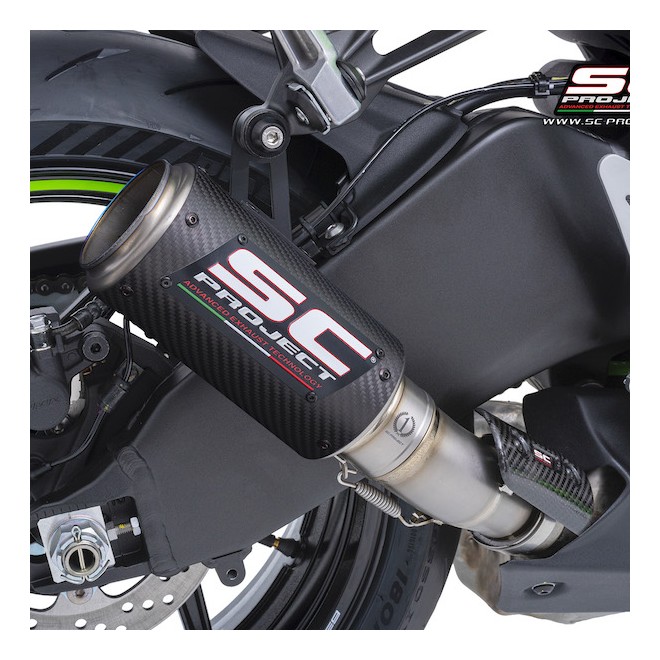 Silencieux SC Project CR-T Carbone Kawasaki Ninja ZX-6R (2024-2026) | Réf. K35B-T36C