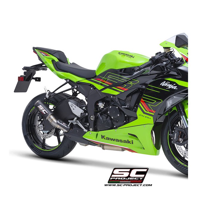 Silencieux SC Project CR-T Carbone Kawasaki Ninja ZX-6R (2024-2025) | Réf. K35B-T36C