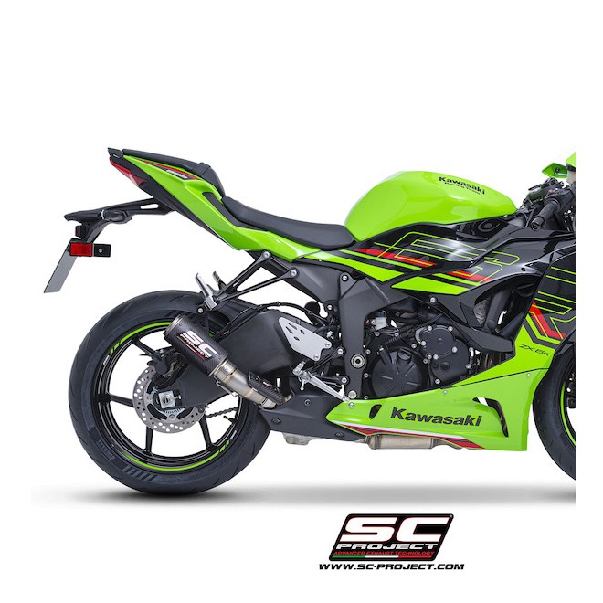 Silencieux SC Project CR-T Carbone Kawasaki Ninja ZX-6R (2024-2026) | Réf. K35B-T36C