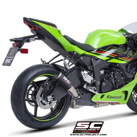 Silencieux SC Project CR-T Carbone Kawasaki Ninja ZX-6R (2024-2026) | Réf. K35B-T36C