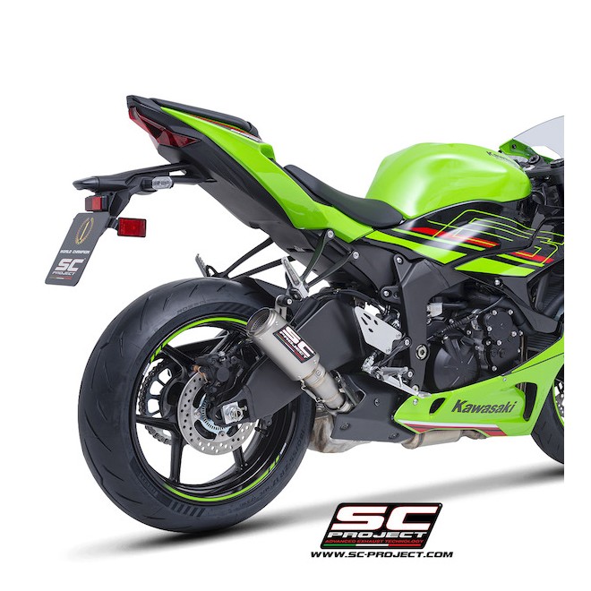 Silencieux SC Project CR-T Titane Kawasaki Ninja ZX-6R (2024-2026) | Réf. K35B-T36T