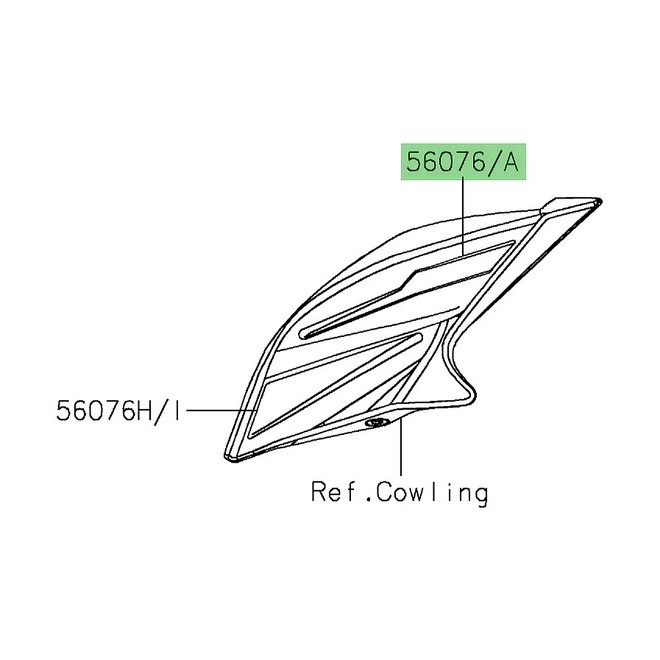 Autocollant décoratif flanc tête de fourche Kawasaki Z125 (2022) | Moto Shop 35