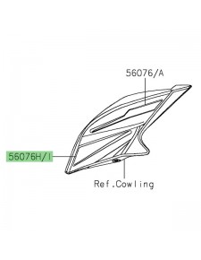 Autocollant décoratif flanc tête de fourche Kawasaki Z125 (2022) | Moto Shop 35
