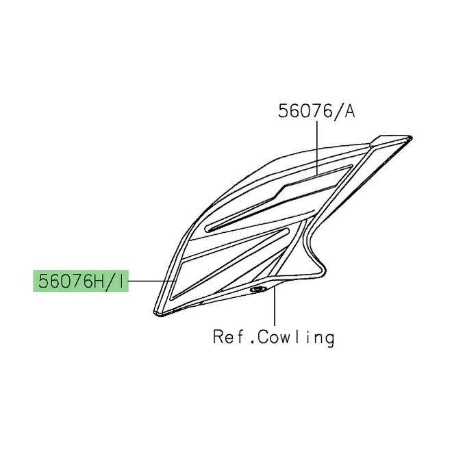 Autocollant décoratif flanc tête de fourche Kawasaki Z125 (2022) | Moto Shop 35
