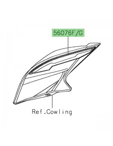 Autocollant décoratif flanc tête de fourche Kawasaki Z125 (2023-2024) | Moto Shop 35
