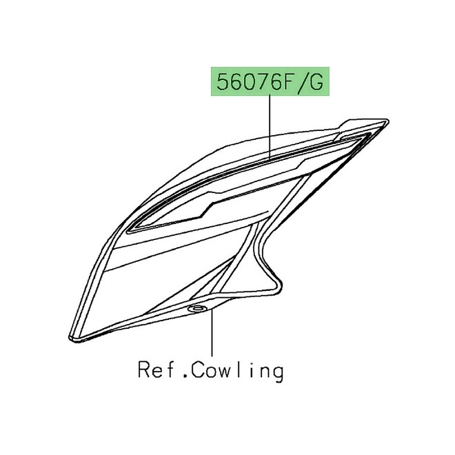 Autocollant décoratif flanc tête de fourche Kawasaki Z125 (2023-2024) | Moto Shop 35