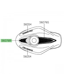 Autocollant supérieur avant réservoir Kawasaki Z125 (2022-2024) | Réf. 560762648