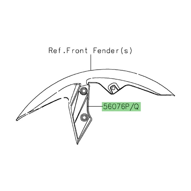 Autocollant décoratif garde-boue avant Kawasaki Z125 (2022)  Moto Shop 35