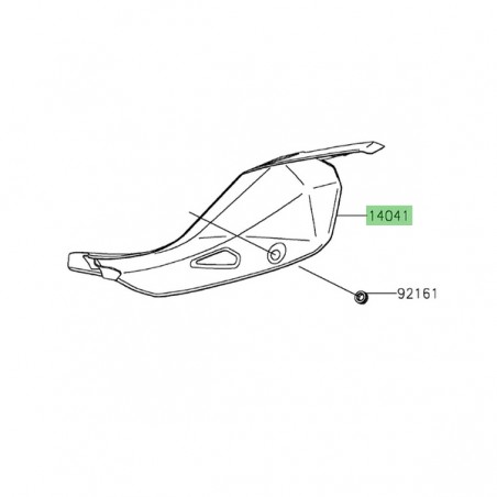 Protection thermique silencieux Kawasaki 140410630 | Moto Shop 35