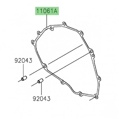 Joint de carter d'embrayage Kawasaki 110611253 | Moto Shop 35