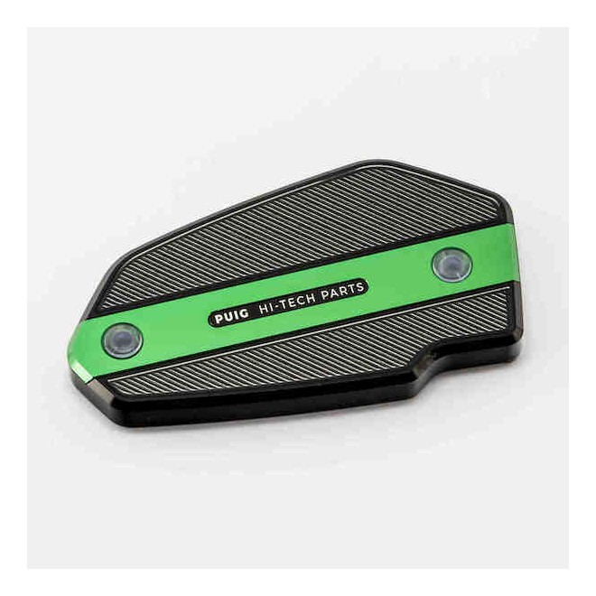 Couvercle vert bocal maitre cylindre de frein avant Puig Kawasaki Z900 (2018-2024) | Réf. 9275V
