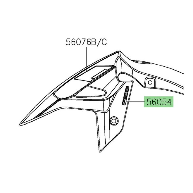 Autocollant "ABS" garde-boue avant Kawasaki Z400 (2023) | Moto Shop 35