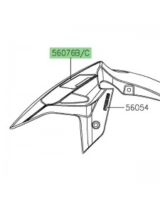 Autocollant décoratif garde-boue avant Kawasaki Z400 (2023) | Moto Shop 35