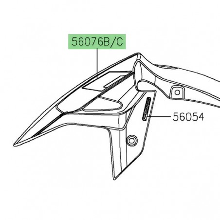 Autocollant décoratif garde-boue avant Kawasaki Z400 (2023) | Moto Shop 35