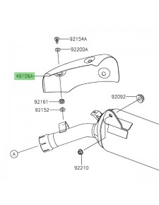 Pare-chaleur silencieux d'origine Kawasaki Eliminator 500 (2024-2025)